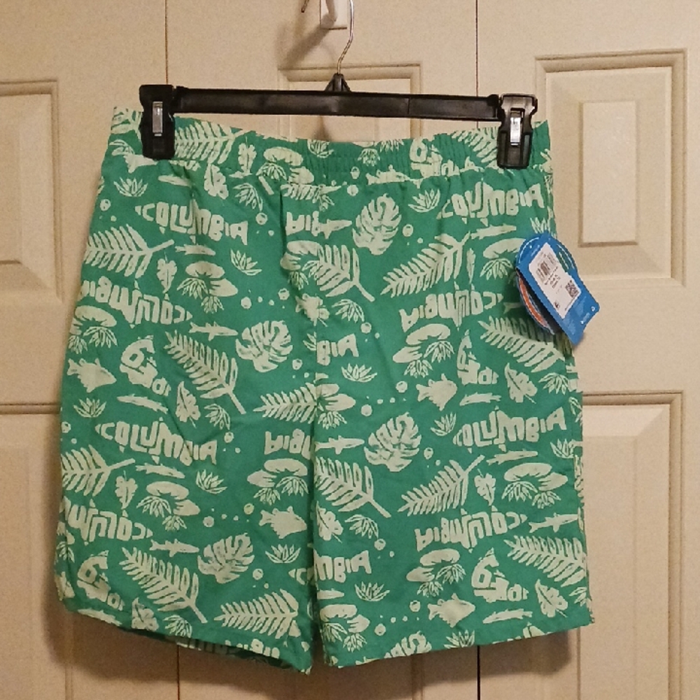 Columbia Kids Green Swim Trunks